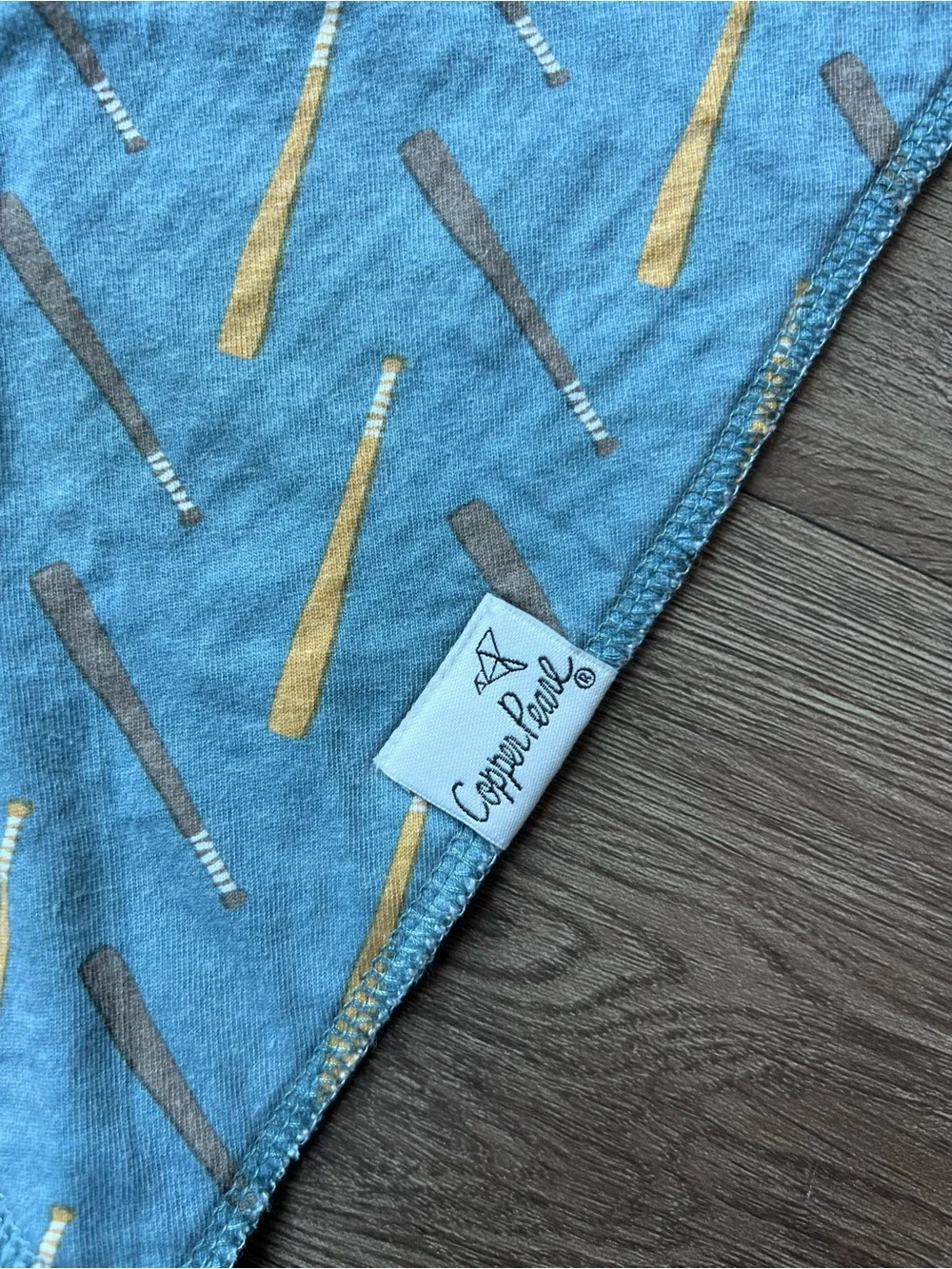Copper Pearl Baby Bandana Bibs with Baseball Print (3 pack)